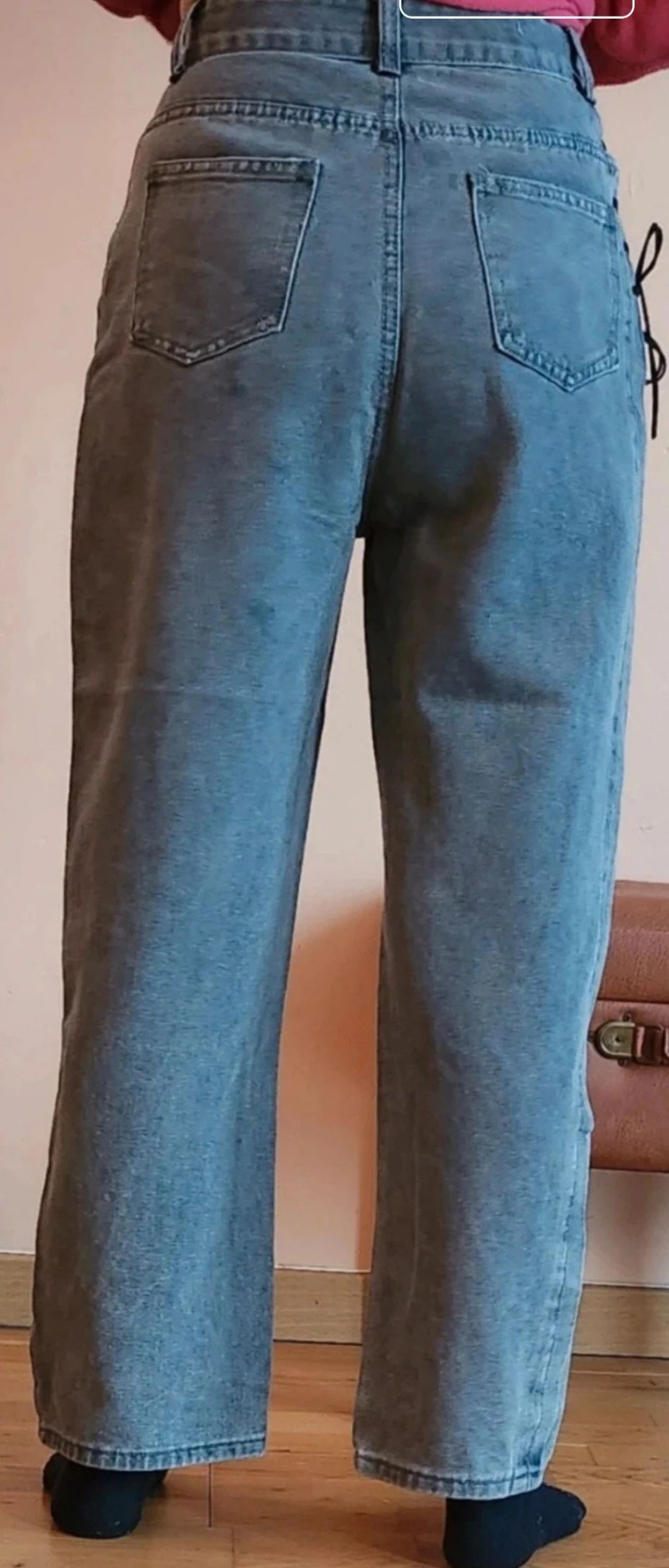 🙂 Grijze jeans met veters – Maat 36/S – photo 3